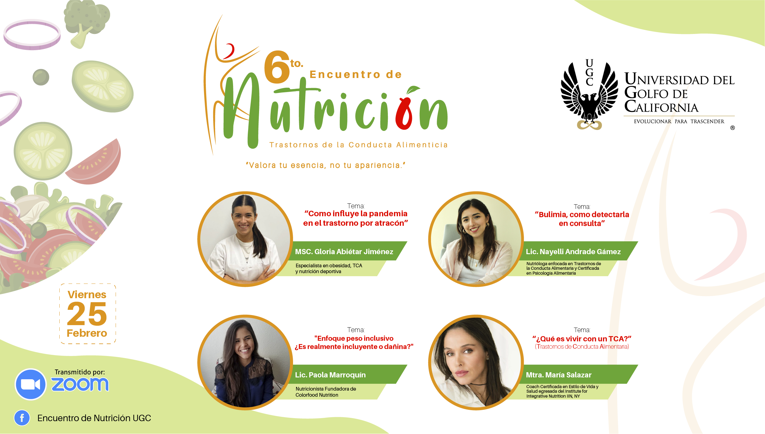 6to. Encuentro de Nutrición UGC 2022 denominado "Trastornos de la Conducta Alimenticia"
